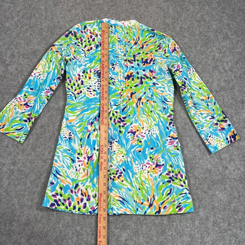 Lilly Pulitzer Sarasota Sea Soiree Beaded 3/4 Sleeve Tunic‎ Top Women's Size XS - Picture 5 of 6